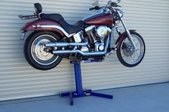 Australian Harley Davidson on Big Blue Lift