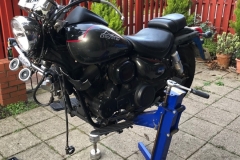 Service Big Blue motorcycle lift