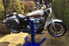 Harley lifted with Big Blue