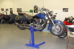 Lifting Harley Davidson motorcycles